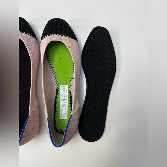 NWOB new never worn rothy’s (rothys) square toe flats in rosewater rare sz 6.5 - Picture 2 of 16